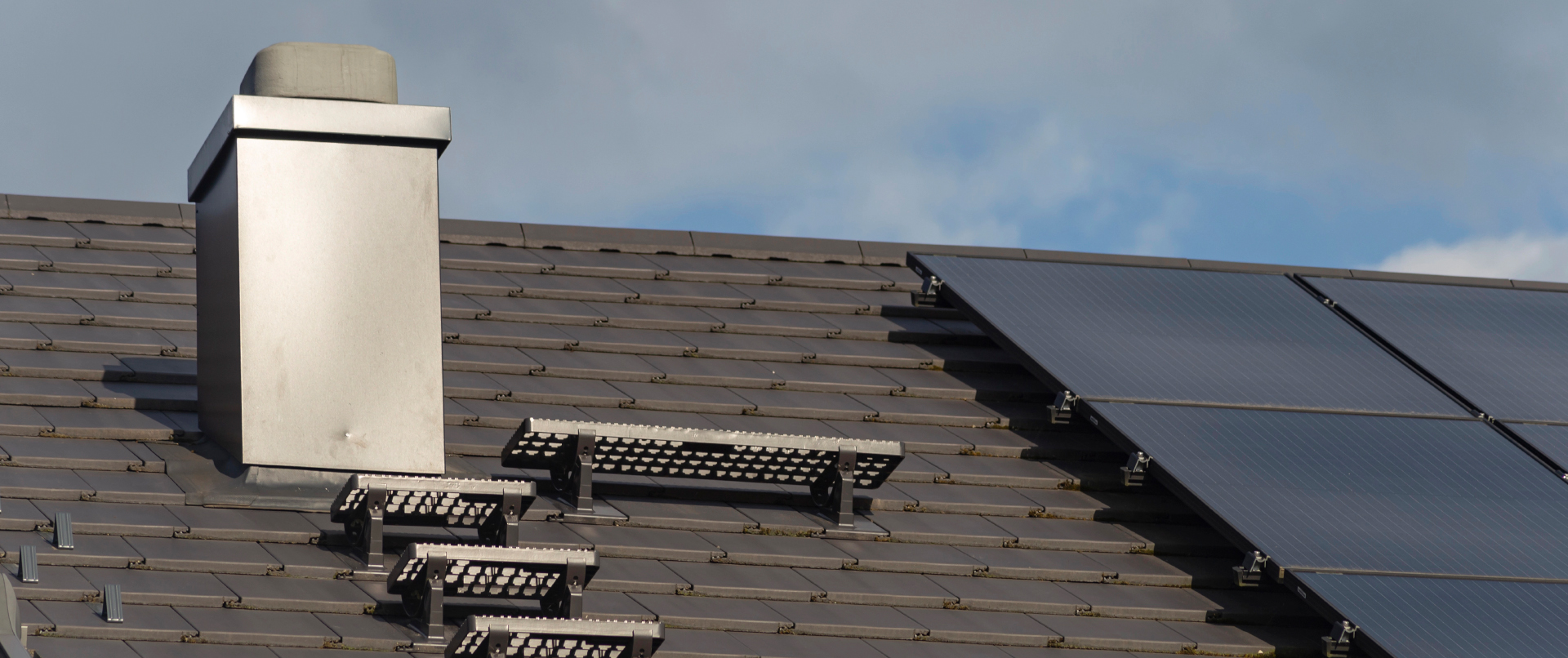 Kamin auf neuem Haus